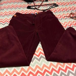 Maroon GMPYRE drawstring skating pants